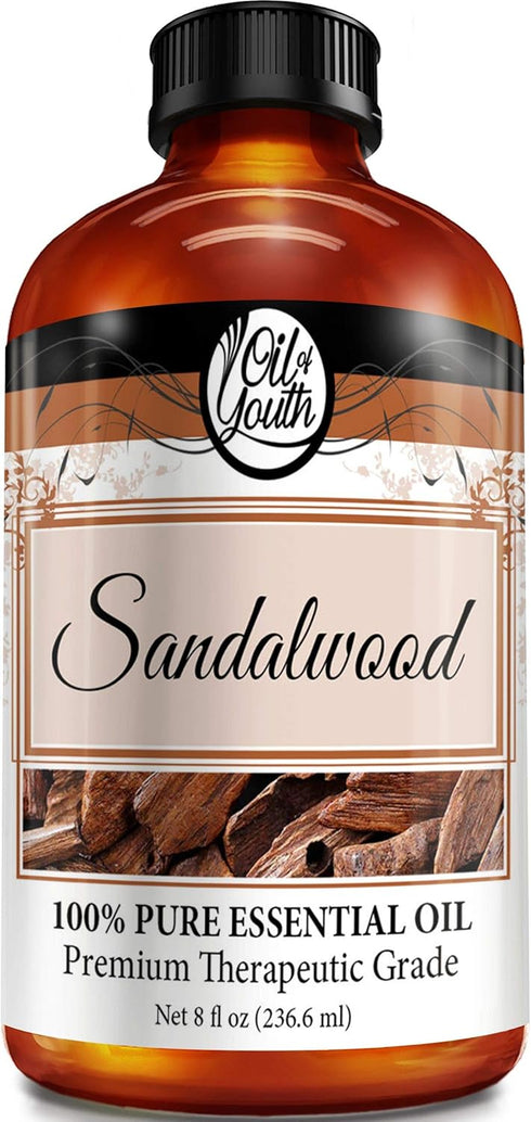 Oil of Youth Essential Oils 8oz - Sandalwood Essential Oil - 8 Fluid Ounces