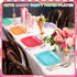 Tiangrid 120 7 Inch 6 Pcs Colorful Paper Plates Rainbow Candy Color Disposable Square Dessert Party Plates with Gold