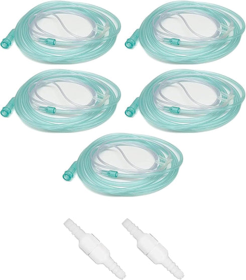 7-Piece Adult Nasal Cannula Set, 7ft Oxygen Cannulas with Standard Connectors, Medical Sales Supply