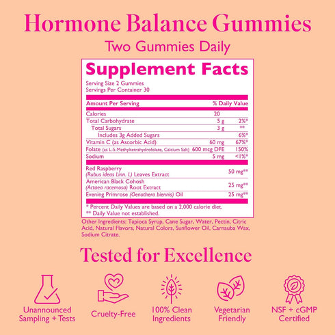 Gummies 60 Gummy Amy Suzanne Hormone Balance for Women - Hormone Harmony for Mood, Energy, Bloating - Hormonal PMS