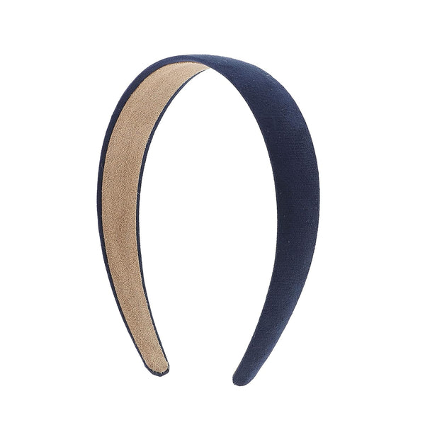 Motique Accessories 1 Inch Wide Suede-Like Headband for Women and Girls, Navy
