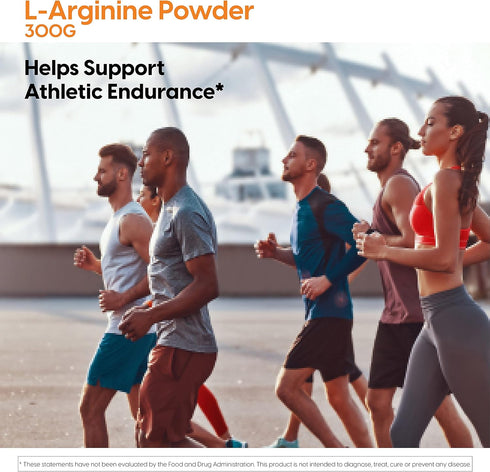 Doctor's Best L-arginine HCL Powder, Non-GMO, Vegan, Gluten Free, 300g for Muscle Growth