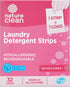 Nature Clean Non-Toxic Laundry Detergent Sheets, Unscented, 32 Counts, Eco Friendly