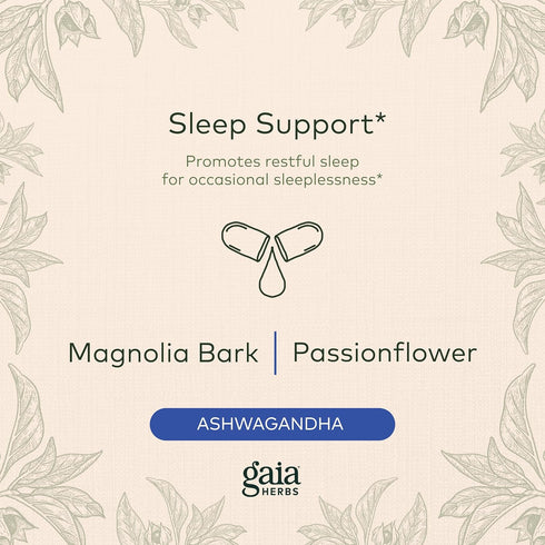 Gaia Herbs SleepThru - Natural Sleep Support Supplement, 60 Vegan Liquid Phyto-Capsules, 30-Day Supply