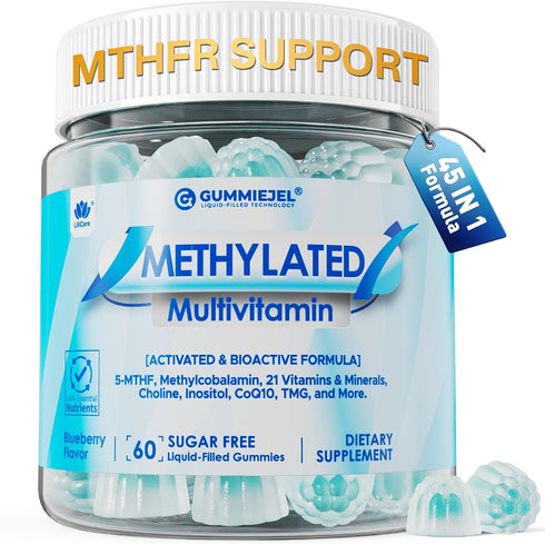 Methylated Multivitamin for Men & Women Gummies + Greens & Mushroom Blend,
