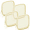 Weewooday 4 Pcs Mesh Makeup Bag, Mini Portable Cosmetic Travel Toiletry Pouch with Zipper for Daily Accessories (Beige,