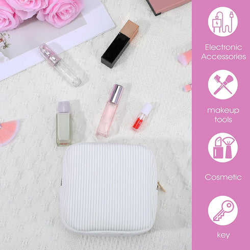Xinjoduz 1 PCS Menstrual Bags for Teen Girls, Mini Corduroy Travel Period Bag for Sanitary Napkin Storage Portable