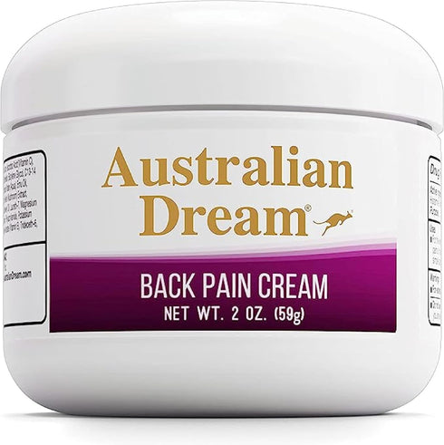 Australian Dream Back Pain Cream 2 oz - Soothing, Non-Greasy Relief for Neck, Body, Muscle Aches, or Back Pain