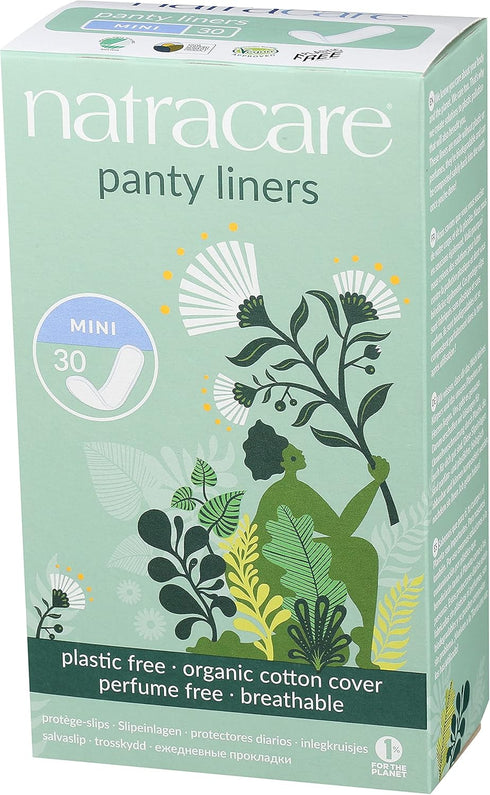 NATRACARE Mini Pant Liners, Unscented, Pack of 30