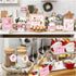 Hot Cocoa Bar Kit Pink Hot Cocoa Bar Banner Cute Gingerbread Man Sign Oh Snap Toppings Tent Cards Cup Tags Stickers