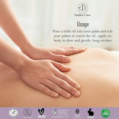 Organic - Edible Floral Sensual Massage Oil for Couple - Lickable | Serenity Scent for Intimate Sexual Moments - No