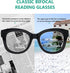 Eyekepper 4-Pack Large Frame Bifocal Reading Glasses for Women, Bifocal Readers +2.50