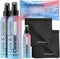 Glasses Cleaner & Screen Cleaner Kit, 3pcs Lens Cleaner Spray with Microfiber Cleaning Cloth, Alcohol Free