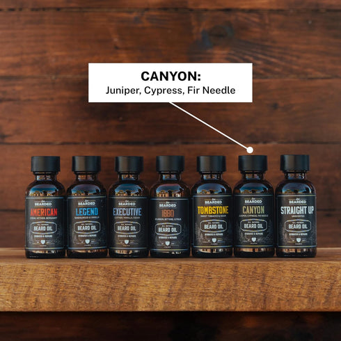 Live Bearded Beard Oil, 1 fl oz - Premium All-Natural Jojoba Hair and Skin Care for Men, Canyon Scent