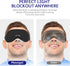 Mavogel Cotton Sleep Mask, Light Blocking Eye Blindfold for Men Women, Grey & Black
