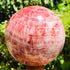 VNPOTTIQ 1pc 200-250g Red Stripe Pork Stone Quartz Crystal Sphere Ball