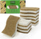 9 Pack Biodegradable Natural Kitchen Sponge, Compostable Cellulose and Coconut Walnut Scrubber