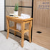SOLENTRA 3 Shower Bench Waterproof Wooden Spa Seat with Storage Shelf for Bathroom, Sauna & Entryway Eco-Friendly Bath