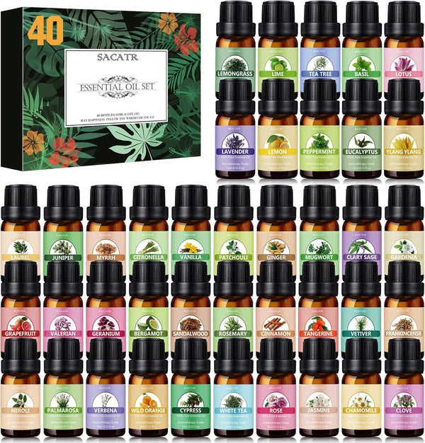 SACATR Essential Oils Set - Natural Essential Oils - Perfect for Diffuser,
