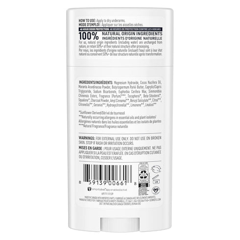 Schmidt's Aluminum-Free Vegan Deodorant Charcoal & Magnesium with 48 Hour Odor Protection, 2 Count for Women and Men, Natural Ingredients, Cruelty-Free, 2.65 oz, Pack of 2