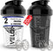 Protein Shaker Bottle Pack - 20 oz - 2 Pack - Leak Proof Shaker Cups for Protein Mixes - 2x Wire Whisk