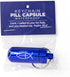 Blue Pill Case Keychain - Waterproof Metal Travel Container for Medicine Storage, Small Organizer Bottle