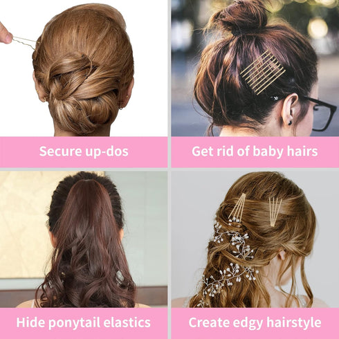 Vaincre Bobby Pin Hair Pins - 150 PCS Gold Hair Pins for Blonde Hair with Case