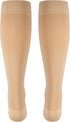 NuVein Medical Compression Stockings, 15-20 mmHg Support for Women & Men, Knee Length, Closed Toe, Large Beige