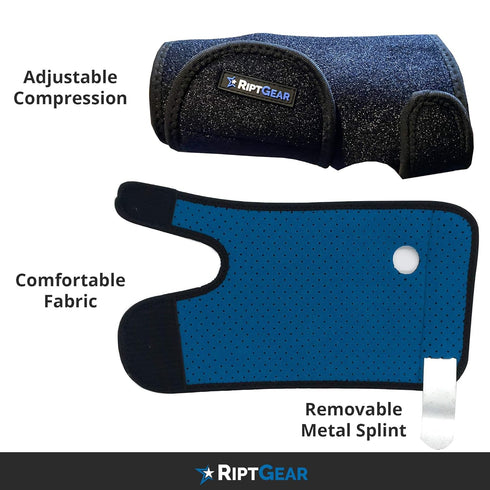 RiptGear Adjustable Carpal Tunnel Wrist Brace Support for Women and Men - Right Hand Compression Splint