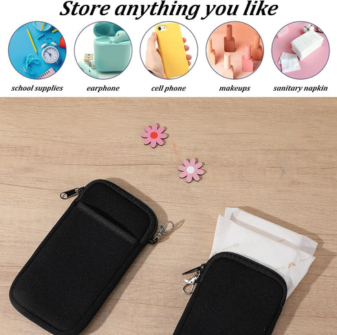 Ouligay 2 PCS Period Bag, Tampon Bag Sanitary Napkin Storage Bags Pad Tampon Pouch for Teen Girls School First Period