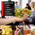 64oz Clear Plastic Serving Bowls (4 Pack), Large Disposable Candy Dishes, Square Buffet Containers for Snacks, Salad Bar