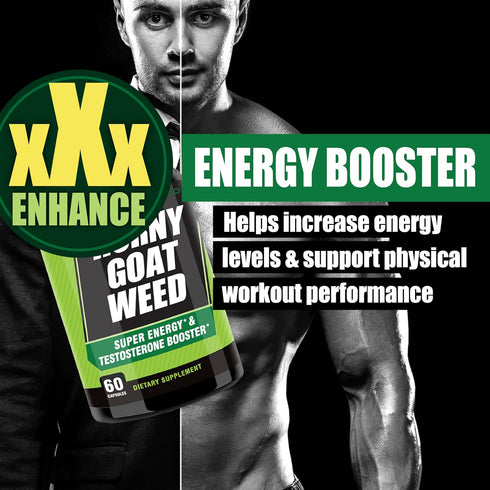 Horny Goat Weed Supplement for Enhanced Drive & Energy - Happy Wife, Happy Nights