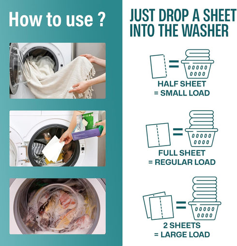 Laundry Detergent Sheets - Zinshine Plant-Based Eco Friendly | Hypoallergenic Lavender Scent, Up to 80 Loads