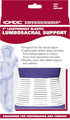 OTC Lumbosacral Support, 7-inch Lower Back, Lightweight Compression, Elastic, White, Small