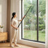 Toncoke 2 1 12 inch in Window Squeegee, Shower Squeegee Window Cleaning Kit with Extension Pole Long Handle Squeegee
