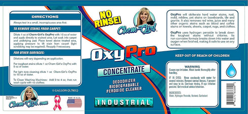 OxyPro Concentrated Multi-Purpose Surface Cleaner - Chlorine-Free, Oxygen-Powered Stain & Odor Remover, 1 Quart