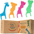 Biodegradable Kids Flossers - 200 Pack, Natural Fluoride Free Organic Animal Dental Floss Picks for Kids (Mild Orange)