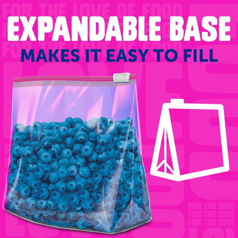 Ziploc Quart Food Storage Slider Bags - Power Shield Technology, 42 Count
