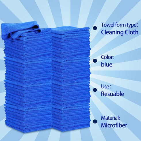 Wash(12 12 Inch,Blue,10 Tanlade Cleaning Cloth Dry Erase Cloth Cleaning Rags Reasonable Kitchen Towels Microfiber