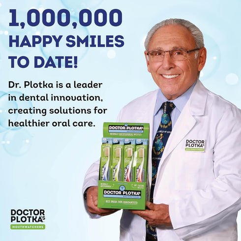 MOUTHWATCHERS Dr Plotkas Extra Soft Bristle Toothbrush for Adults, 4 Count - Ultra Clean Nano Toothbrush