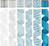 HUIHUANG Blue Ribbon for Christmas Tree, 2-1/2" x 6 Rolls, Blue and Silver Wired for Home Decor
