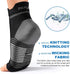 Plantar Fasciitis Sock (6 Pairs) for Men and Women, Compression Foot Sleeves with Arch and Ankle Support (Black, Medium)