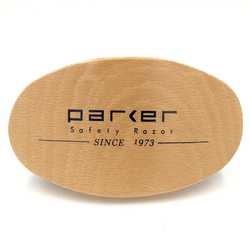 Parker Natural Boar Bristle Military Style Hair and Beard Brush with Genuine Beechwood Handle