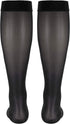 Truform Sheer Compression Stockings - 15-20 mmHg, Women's Knee High Length, Open Toe, Charcoal, 3X-Large
