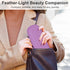 Travel Makeup Brush Holder - Silicon Portable Cosmetic Face Brushes Organizer with Built-in Cleaner (Purple)