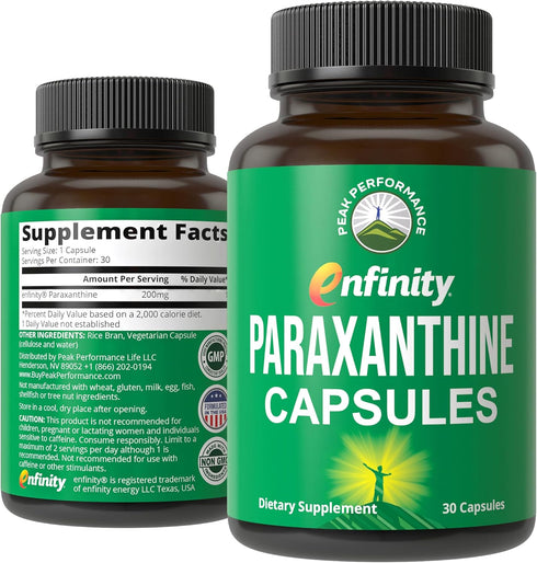 Paraxanthine Capsules for Clean, Jitter Free Energy - Enfinity Paraxanthine Supplement for Focus and Productivity