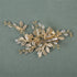 SWEETV Light Rose Gold Rhinestone Wedding Clip Bridal Comb Barrette - Handmade Flower Head Pieces for Women
