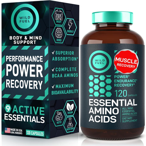 Essential Amino Acids Supplement - 3,000mg Amino Complex + All 9 Best Amino Acids for Muscle Power & Recovery - 120