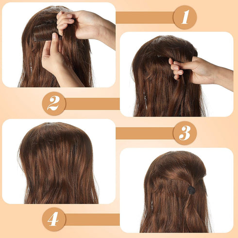 WILLBOND 3 Pieces Invisible False Hair Clips | Increased Pad Bump It Up Volume Hair Base for Women Girls