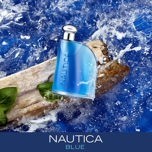 Nautica Blue Eau De Toilette for Men - 3.4 Fl Oz - Fresh Woody & Fruity Scent of Pineapple & Water Lily
